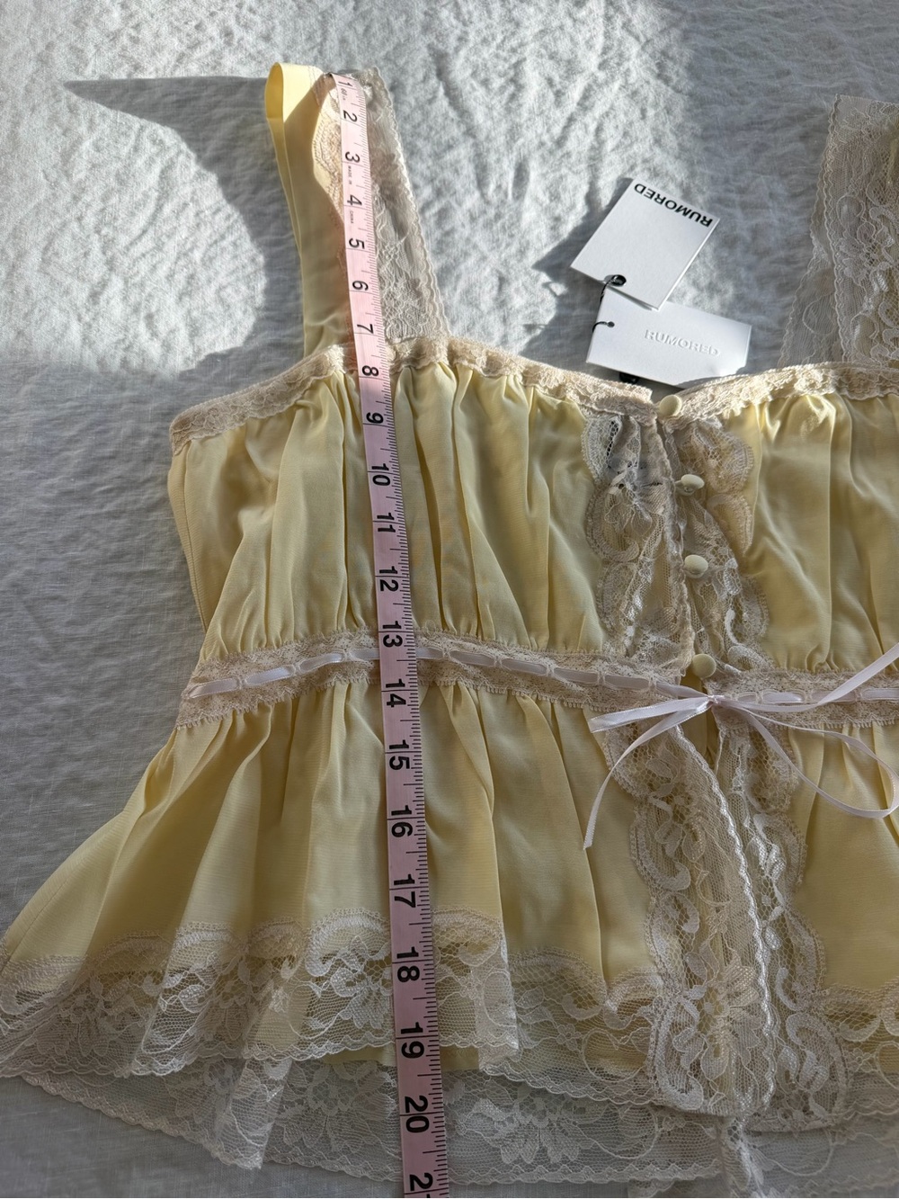 RUMORED “KEEPSAKE” Blouse, In Custard Yellow, Size Medium, NWT - Picture 9 of 15